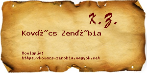 Kovács Zenóbia névjegykártya